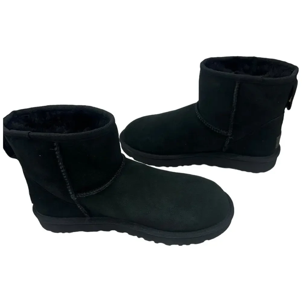 Authentic Ugg Classic Mini II Boots Black Women's Size 8